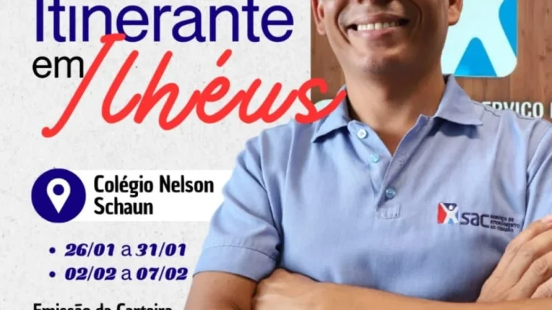 SAC itinerante oferece emissão de carteira de identidade em Ilhéus