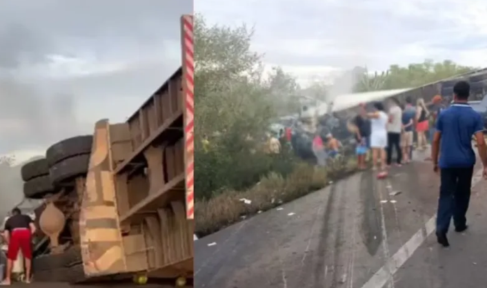 Tragédia na BR-116 deixa 16 mortos da mesma família na Bahia